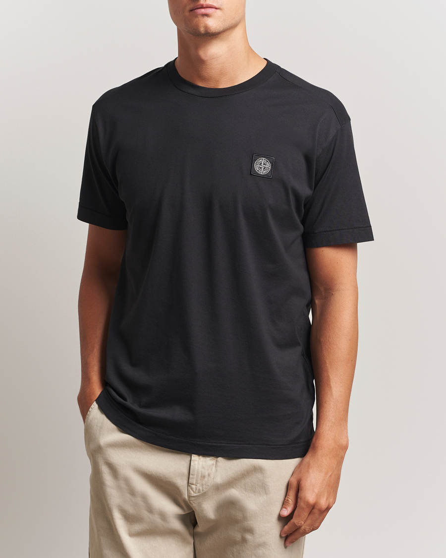 Herren | T-Shirts | Stone Island | Garment Dyed Cotton Jersey T-Shirt Black