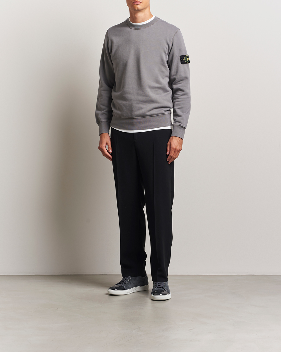 Herren | Pullover | Stone Island | Garment Dyed Fleece Sweatshirt Cement
