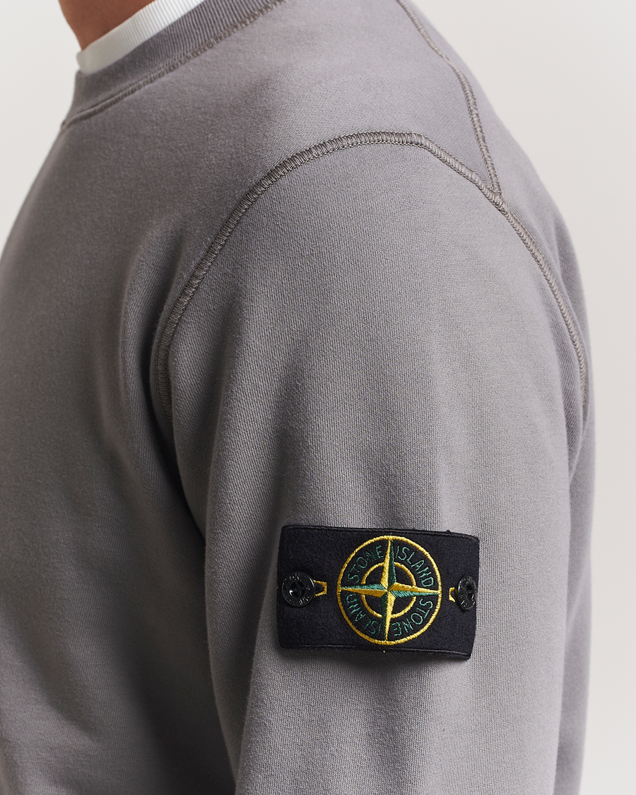 Herren | Pullover | Stone Island | Garment Dyed Fleece Sweatshirt Cement