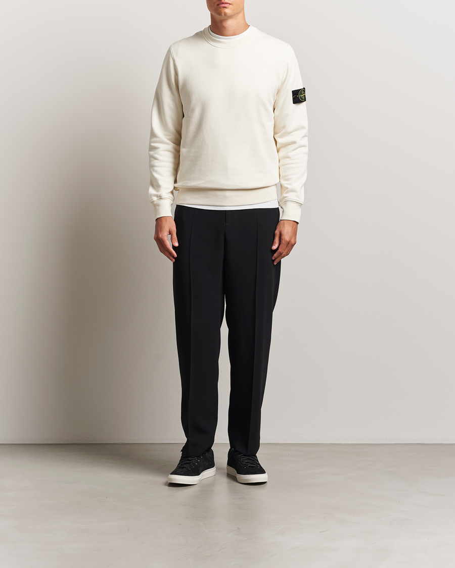 Herren | Pullover | Stone Island | Garment Dyed Fleece Sweatshirt Ivory