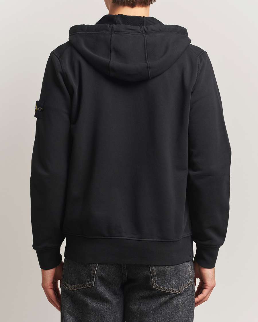 Herren | Pullover | Stone Island | Garment Dyed Fleece Full-Zip Hood Black