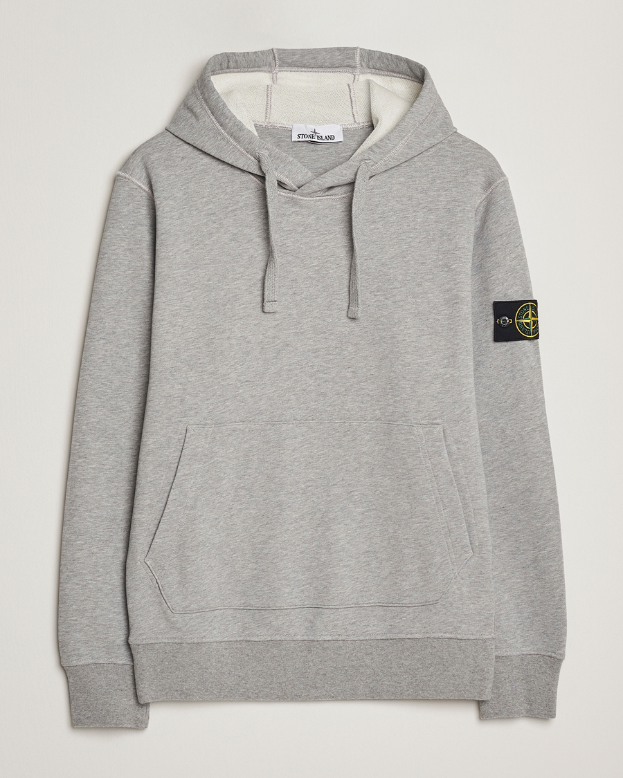 Herren | Pullover | Stone Island | Garment Dyed Fleece Hood Grey Melange