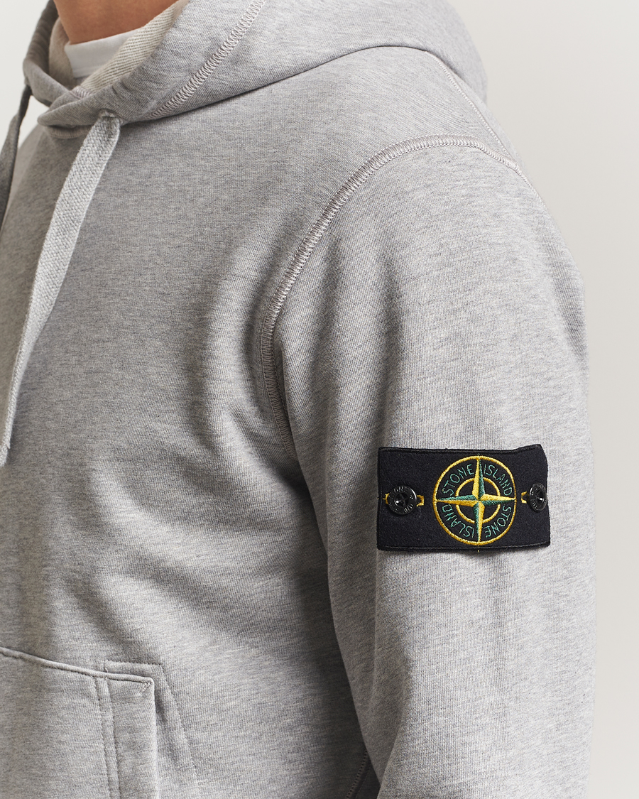 Herren | Pullover | Stone Island | Garment Dyed Fleece Hood Grey Melange