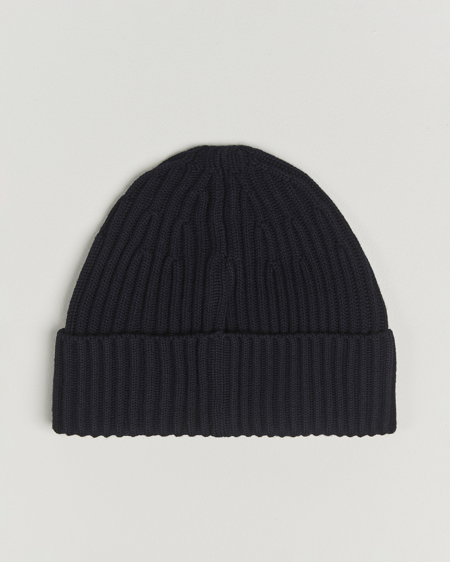 Herren | Stone Island Full Rib Wool Hat Navy Blue | Stone Island | Full Rib Wool Hat Navy Blue