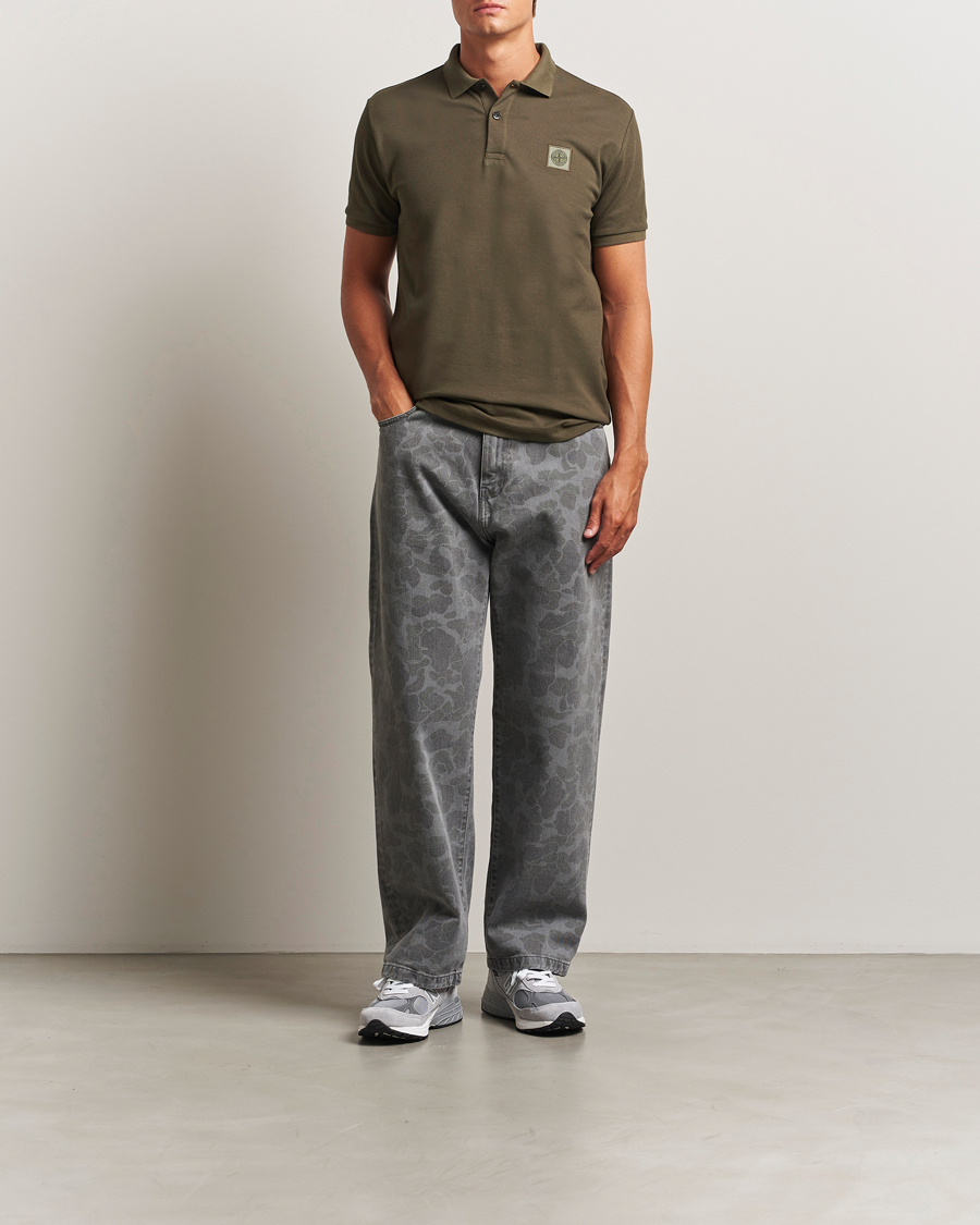 Herren | Poloshirts | Stone Island | Organic Cotton Pique Polo Military Green