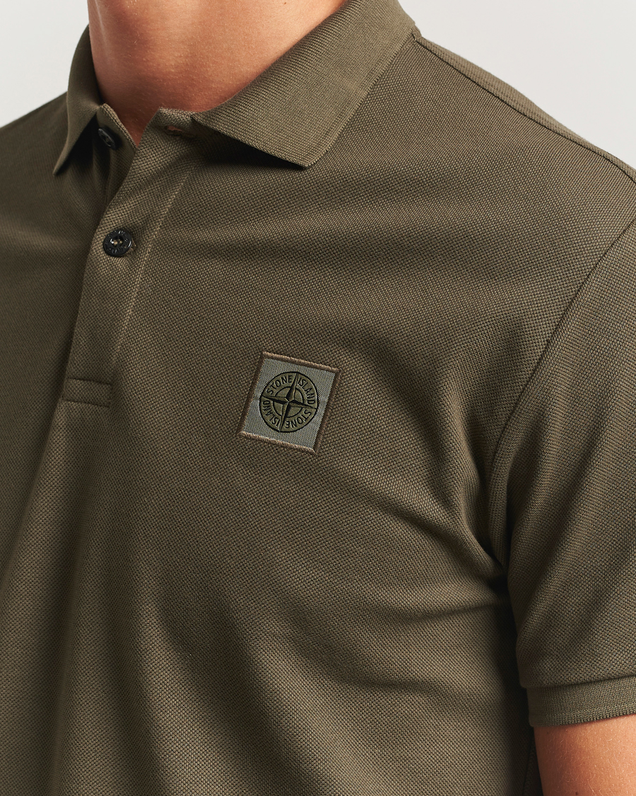 Herren | Poloshirts | Stone Island | Organic Cotton Pique Polo Military Green