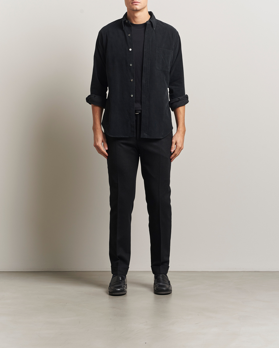 Herren | Hemden | Kamakura Shirts | Vintage Ivy Needle Cord Shirt Black