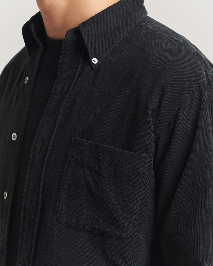 Herren | Hemden | Kamakura Shirts | Vintage Ivy Needle Cord Shirt Black