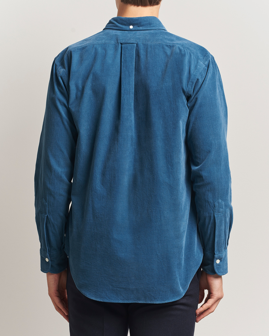 Herren | Hemden | Kamakura Shirts | Vintage Ivy Needle Cord Shirt Smoke Blue