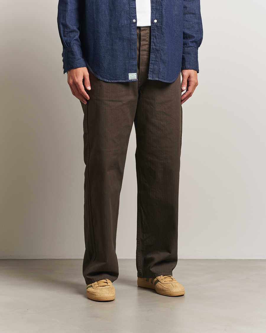 Herren | Hosen | orSlow | Wide Fit French Work Pants Coffee Brown