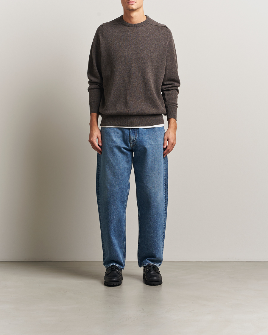 Herren | Pullover | orSlow | Simple Crew Neck Sweater Brown