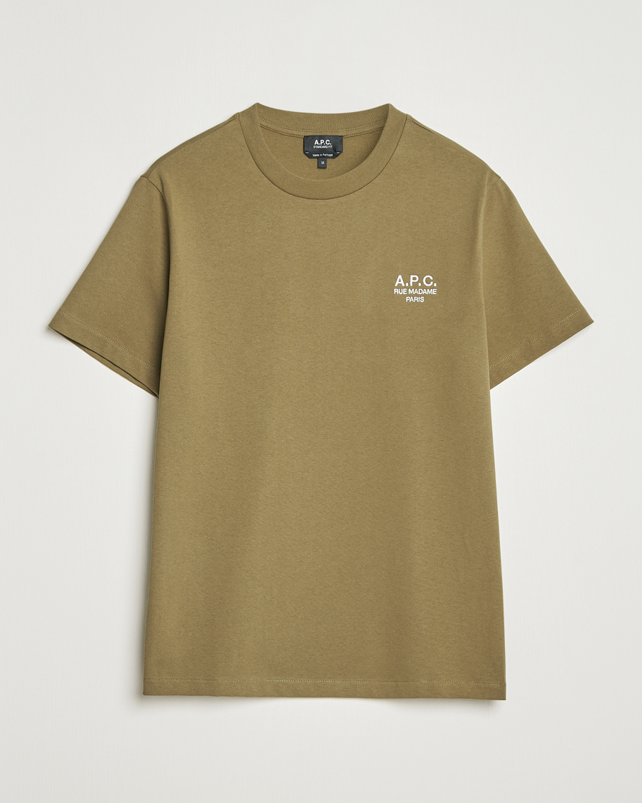 Herren | T-Shirts | A.P.C. | Rue Madame T-Shirt Khaki Green