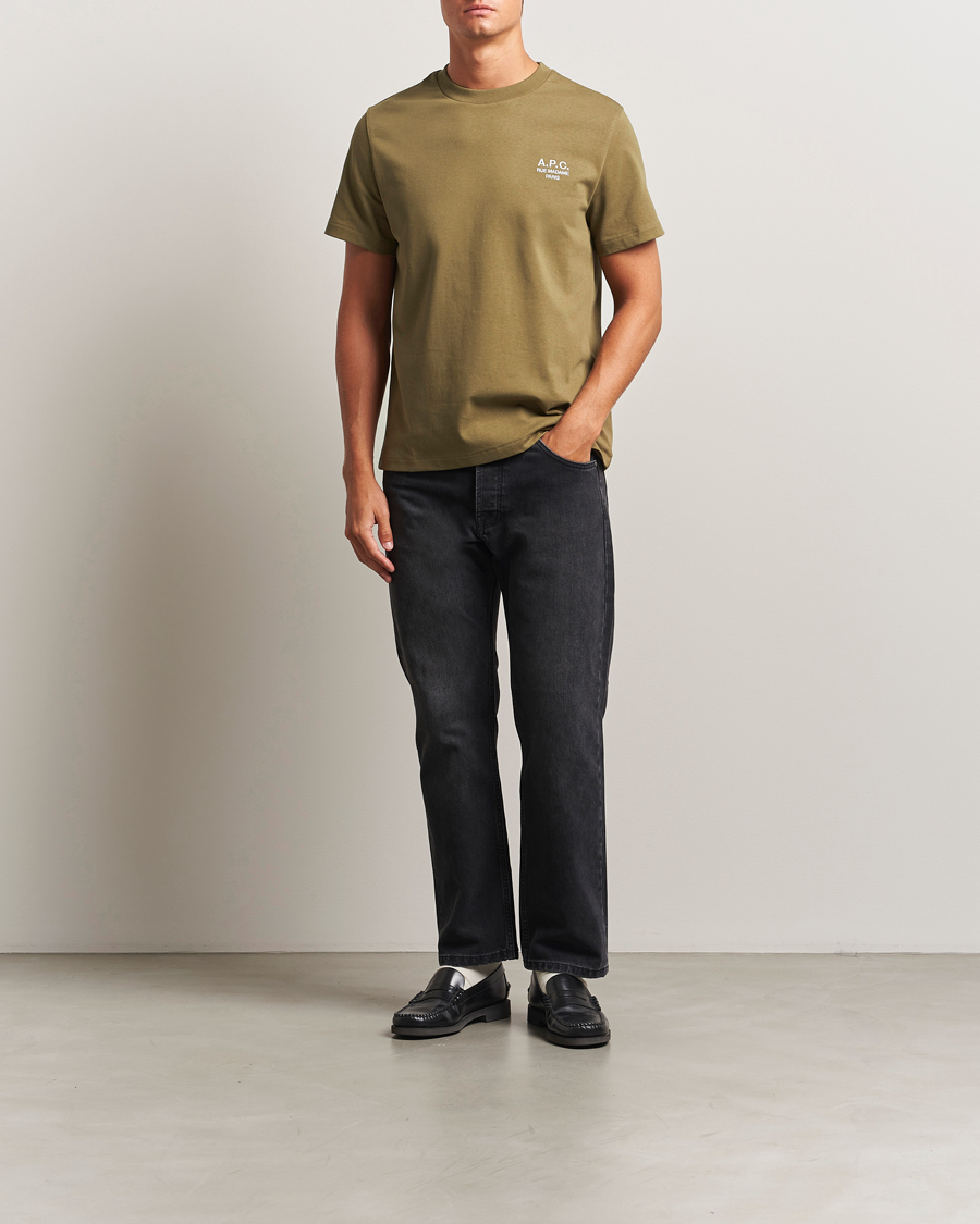 Herren | T-Shirts | A.P.C. | Rue Madame T-Shirt Khaki Green