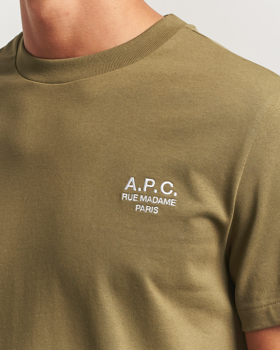 Herren | T-Shirts | A.P.C. | Rue Madame T-Shirt Khaki Green