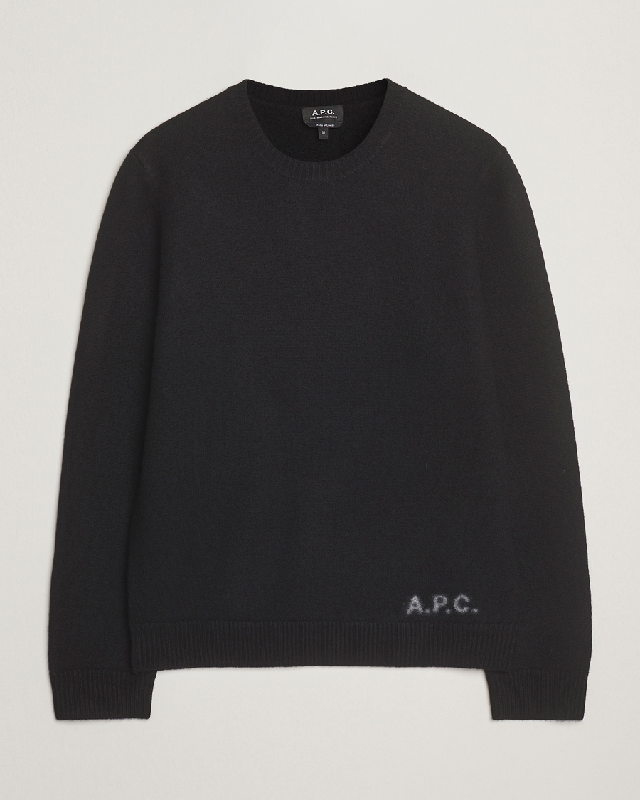 Herren | Pullover | A.P.C. | Edward Wool Knitted Sweater Black