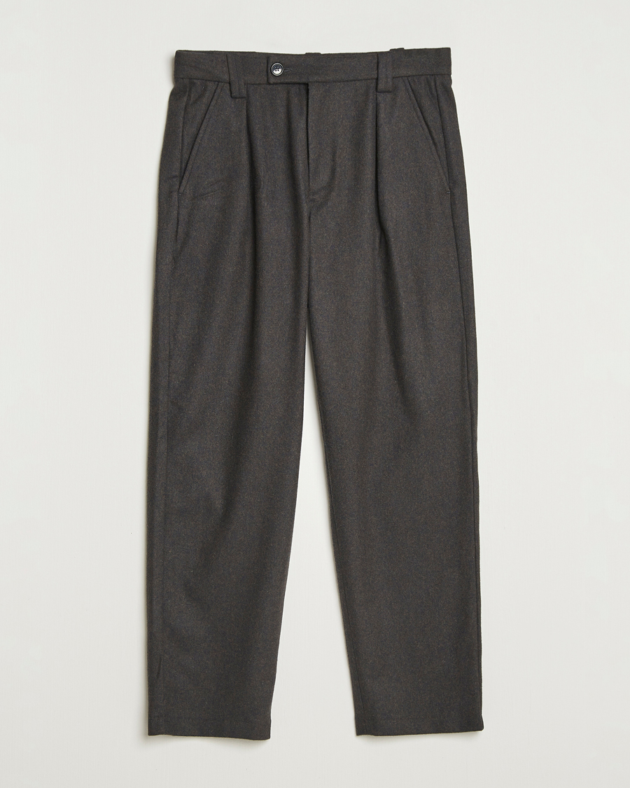 Herren | Hosen | A.P.C. | Renato Wool Flannel Trousers Dark Brown