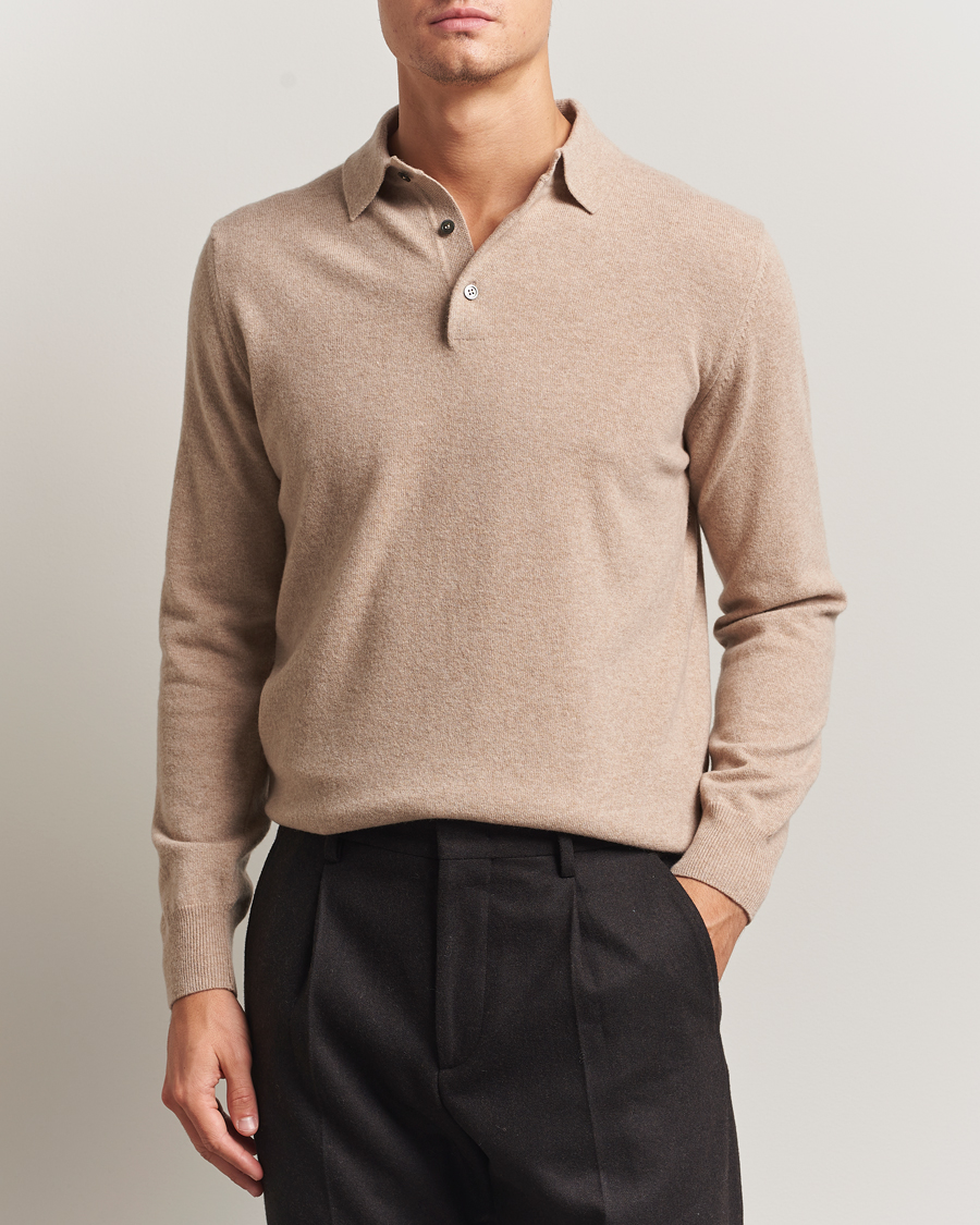 Herren | Pullover | Morgano | Wool/Cashmere Polo Beige