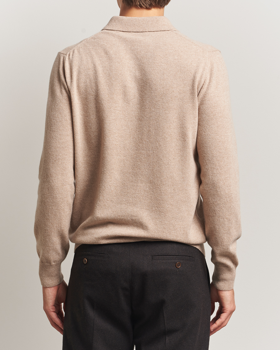 Herren | Pullover | Morgano | Wool/Cashmere Polo Beige