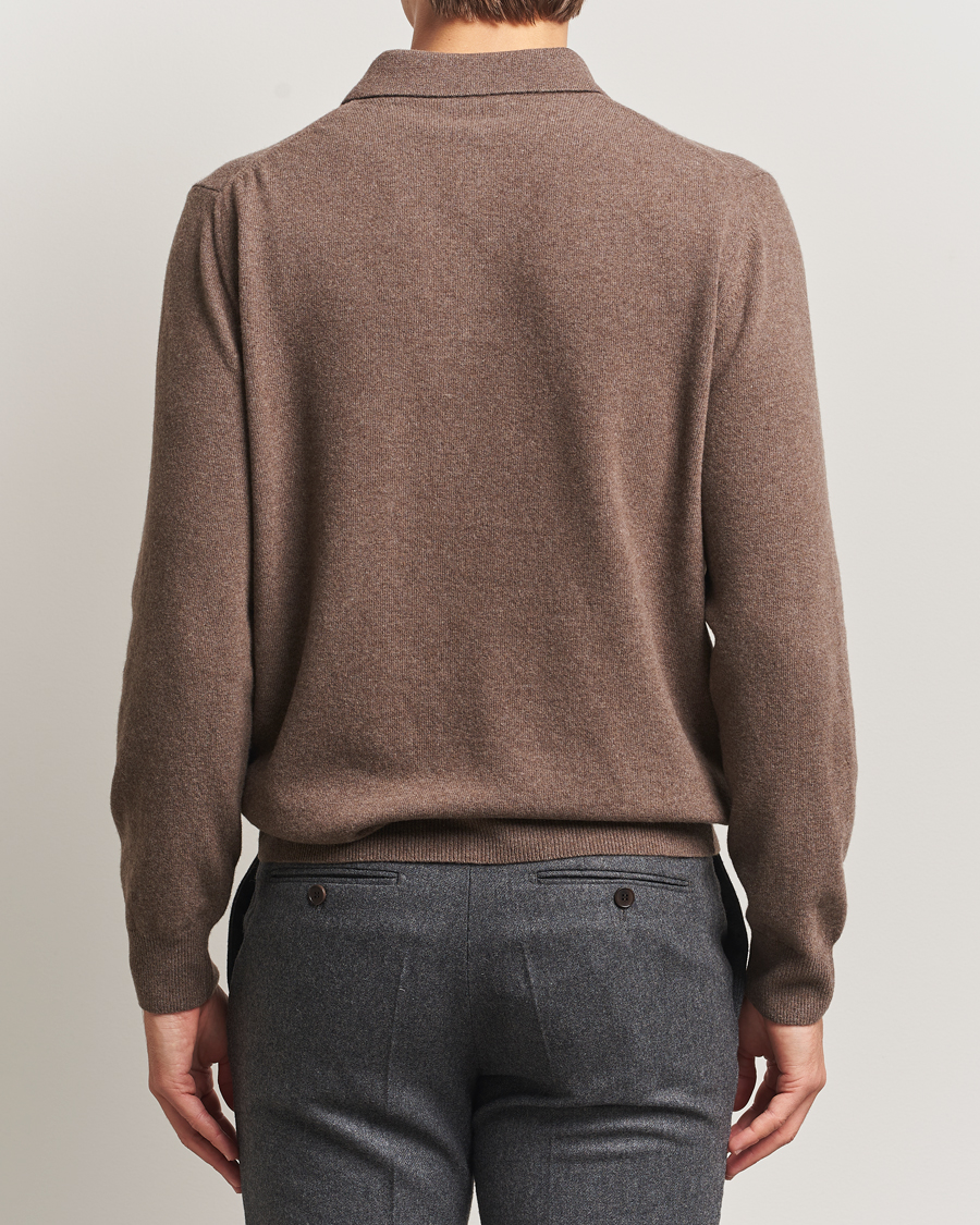 Herren | Pullover | Morgano | Wool/Cashmere Polo Brown