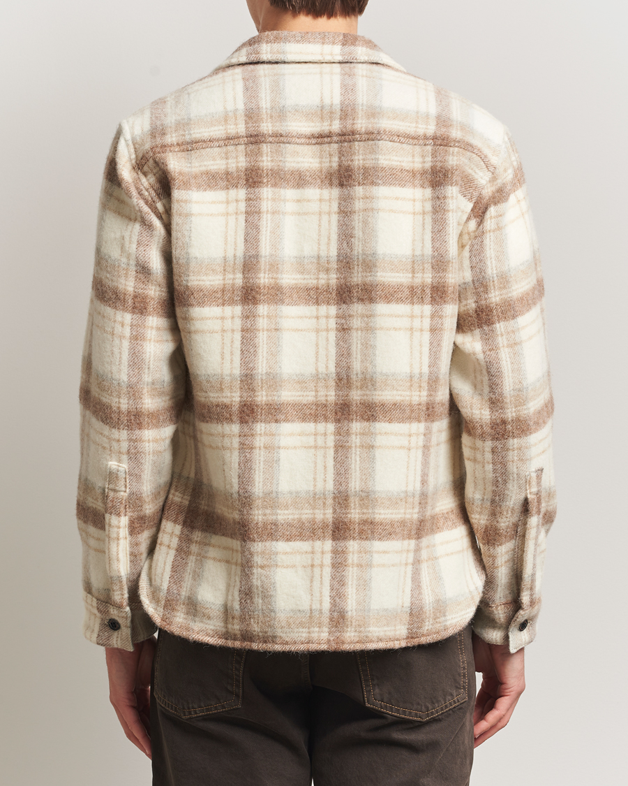 Herren | Hemden | Peregrine | Moon Wool Check Overshirt Beige