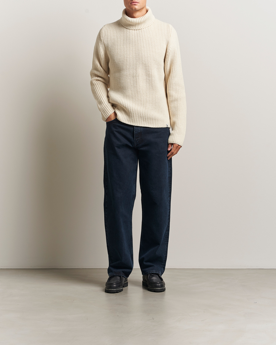 Herren | Pullover | Peregrine | Wilkinson Knitted Merino Rollneck Ecru