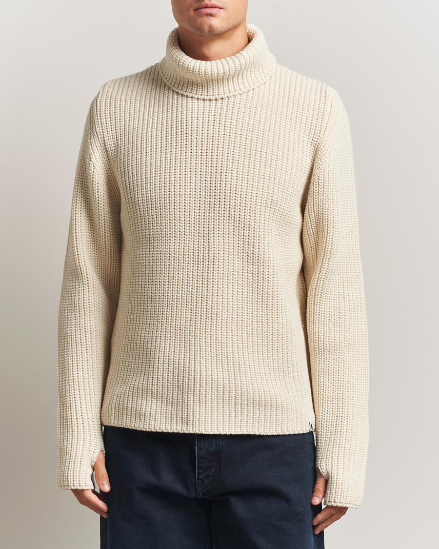 Herren | Pullover | Peregrine | Wilkinson Knitted Merino Rollneck Ecru