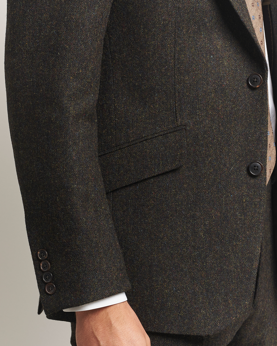 Herren | Sakkos | Walker Slater | Edward Shetland Wool Donegal Blazer Dark Brown