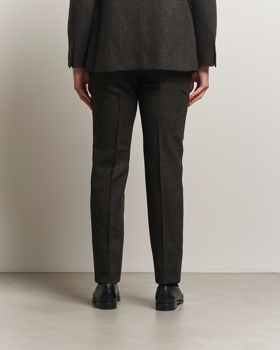 Herren | Sakkos | Walker Slater | Edward Shetland Wool Donegal Trousers Dark Brown