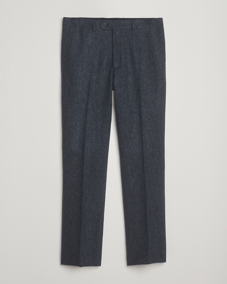 Herren | Hosen | Walker Slater | Edward Shetland Wool Donegal Trousers Navy