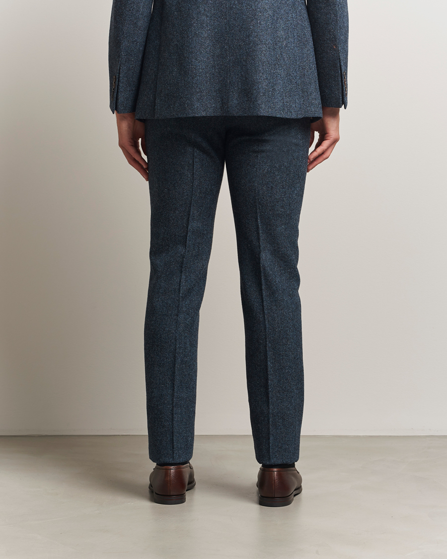 Herren | Hosen | Walker Slater | Edward Shetland Wool Donegal Trousers Navy