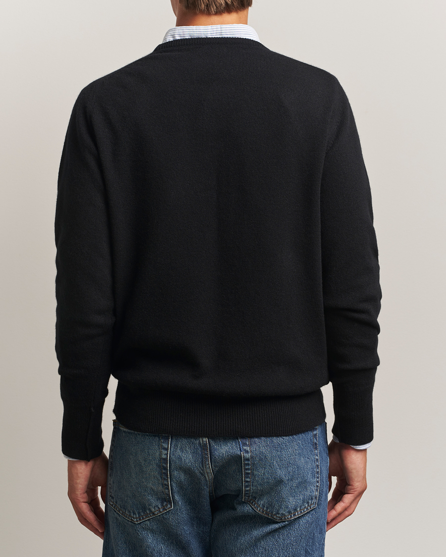 Herren | Pullover | William Lockie | Melrose Cashmere Crew Neck Black