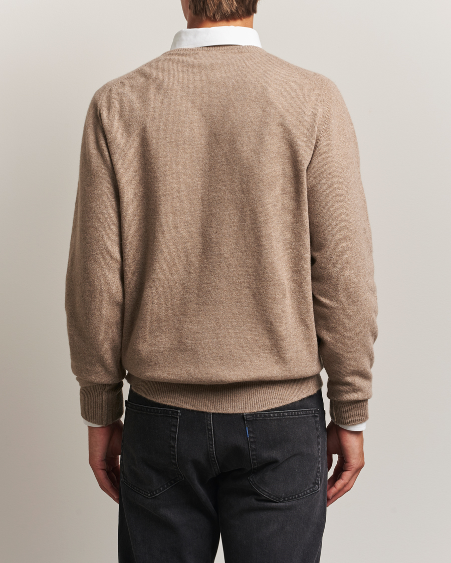 Herren | Pullover | William Lockie | Melrose Cashmere Crew Neck Dark Natural