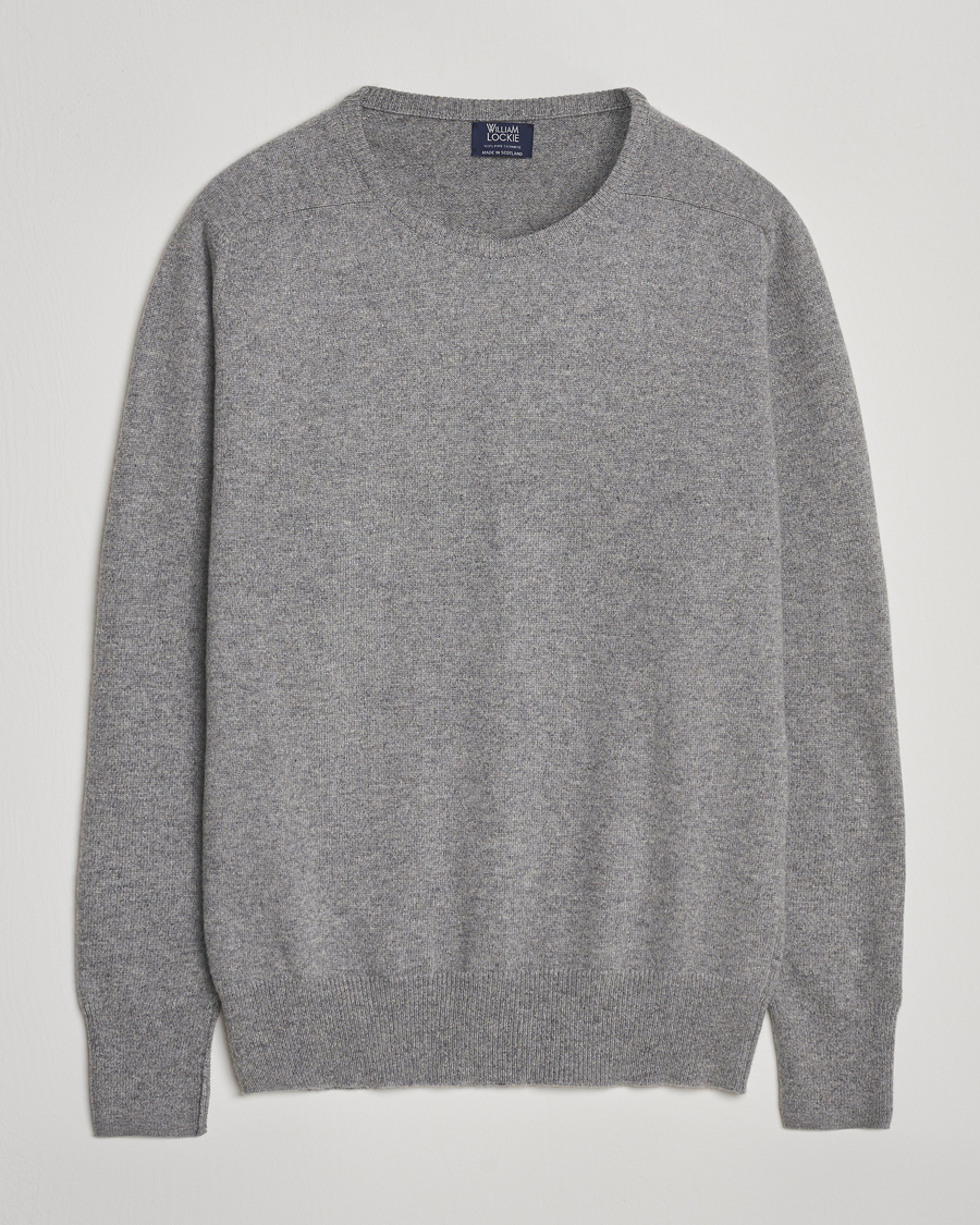 Herren | Pullover | William Lockie | Melrose Cashmere Crew Neck Grey