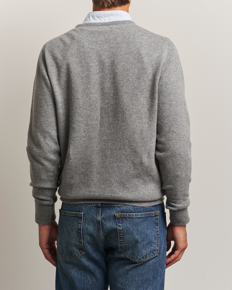 Herren | Pullover | William Lockie | Melrose Cashmere Crew Neck Grey