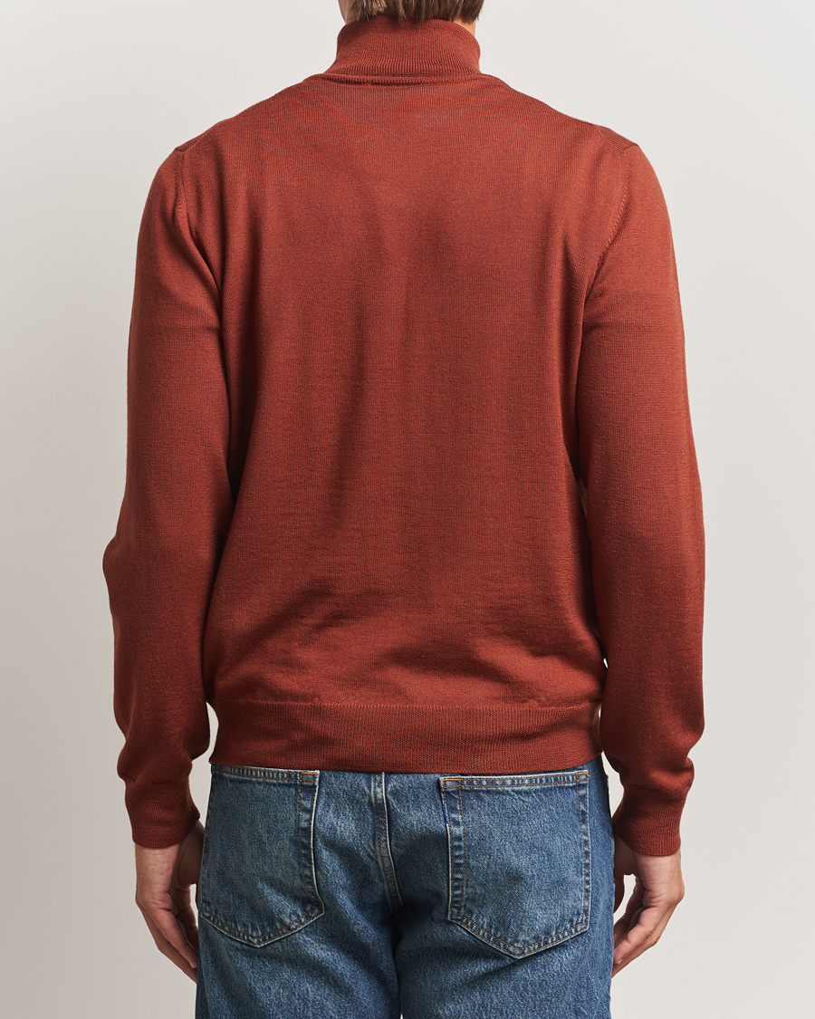 Herren | Pullover | Gran Sasso | Merino Fashion Fit Rollneck Rust Orange