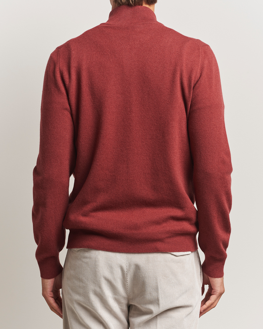 Herren | Pullover | Gran Sasso | Wool/Cashmere Half Zip Red Melange