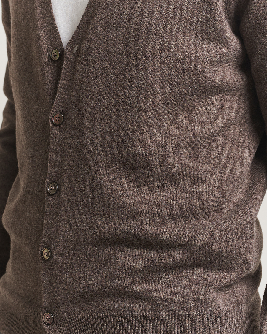 Herren | Pullover | Gran Sasso | Wool/Cashmere Cardigan Brown Melange