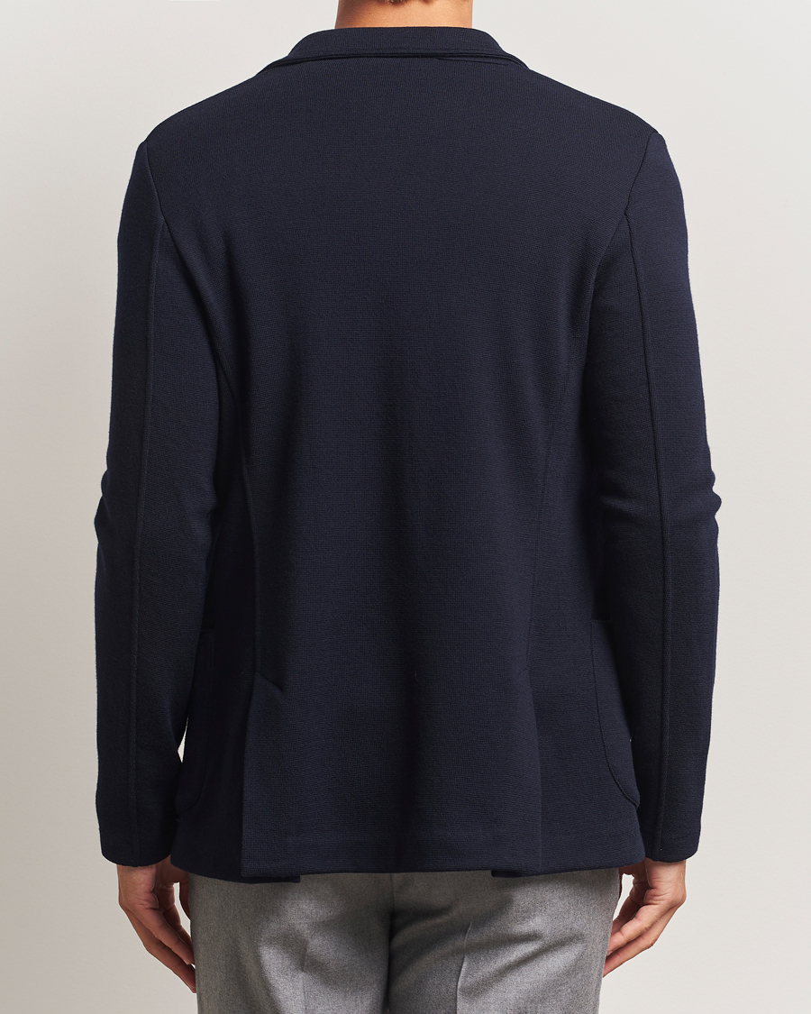 Herren | Sakkos | Gran Sasso | Rainwool Knitted Blazer Navy