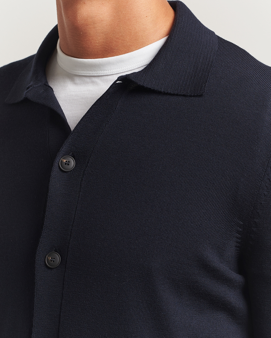 Herren | Pullover | Gran Sasso | Wool Knitted Cardigan Navy