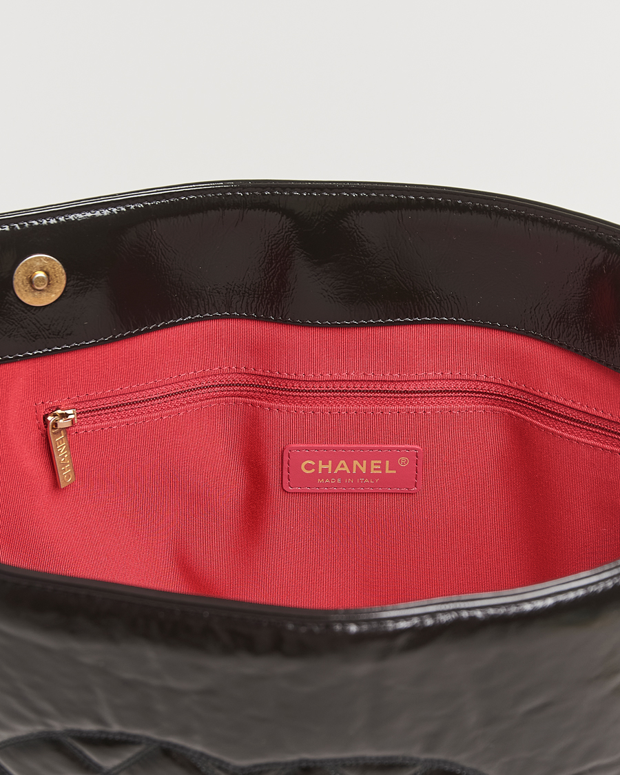 Herren | Chanel Pre-Owned Chain Tote Bag Black | Chanel Pre-Owned | Chain Tote Bag Black