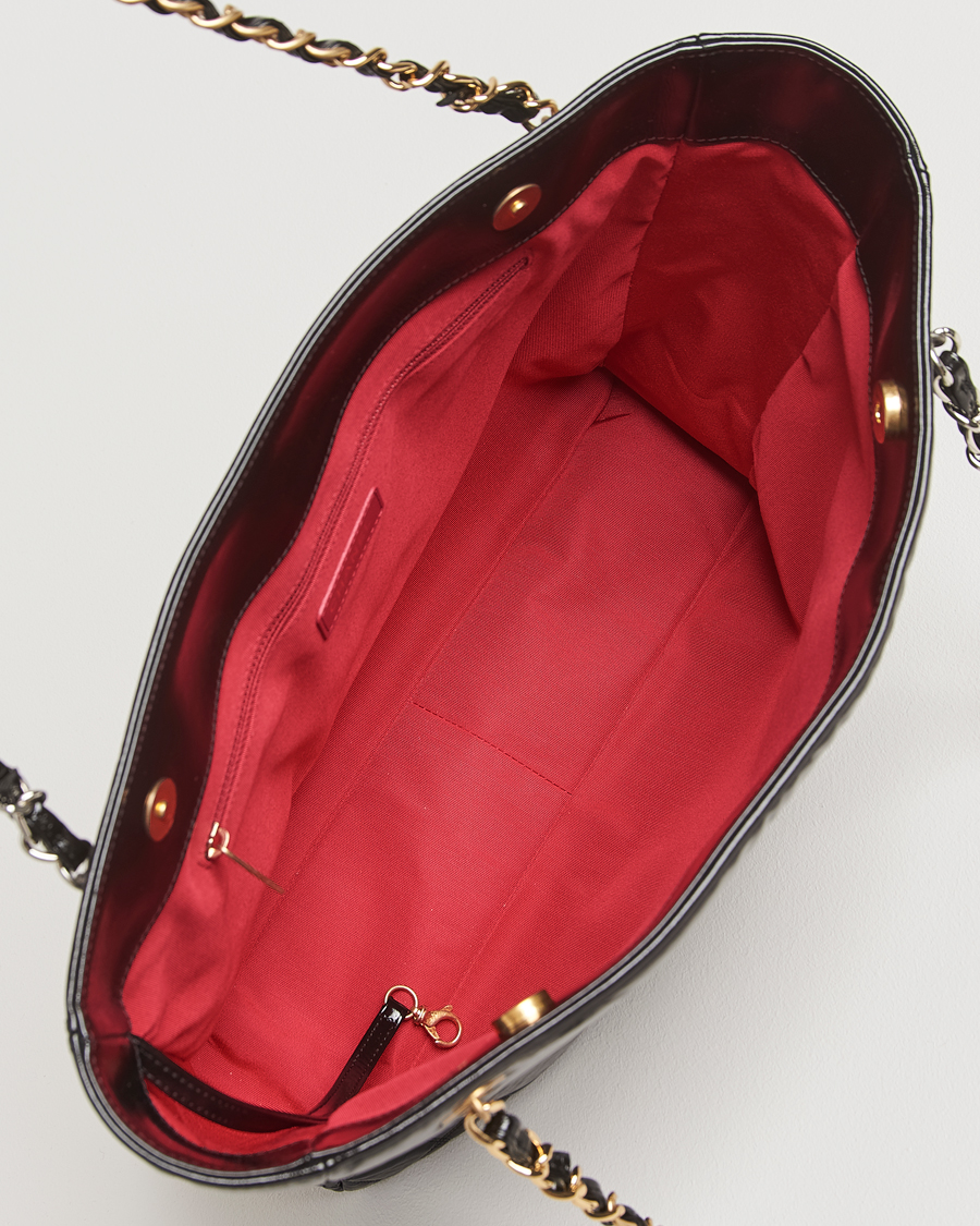 Herren | Chanel Pre-Owned Chain Tote Bag Black | Chanel Pre-Owned | Chain Tote Bag Black