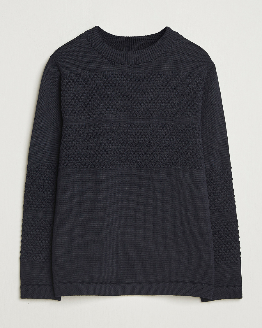 Herren | Pullover | S.N.S. Herning | Fisherman Wool Crew Neck Navy