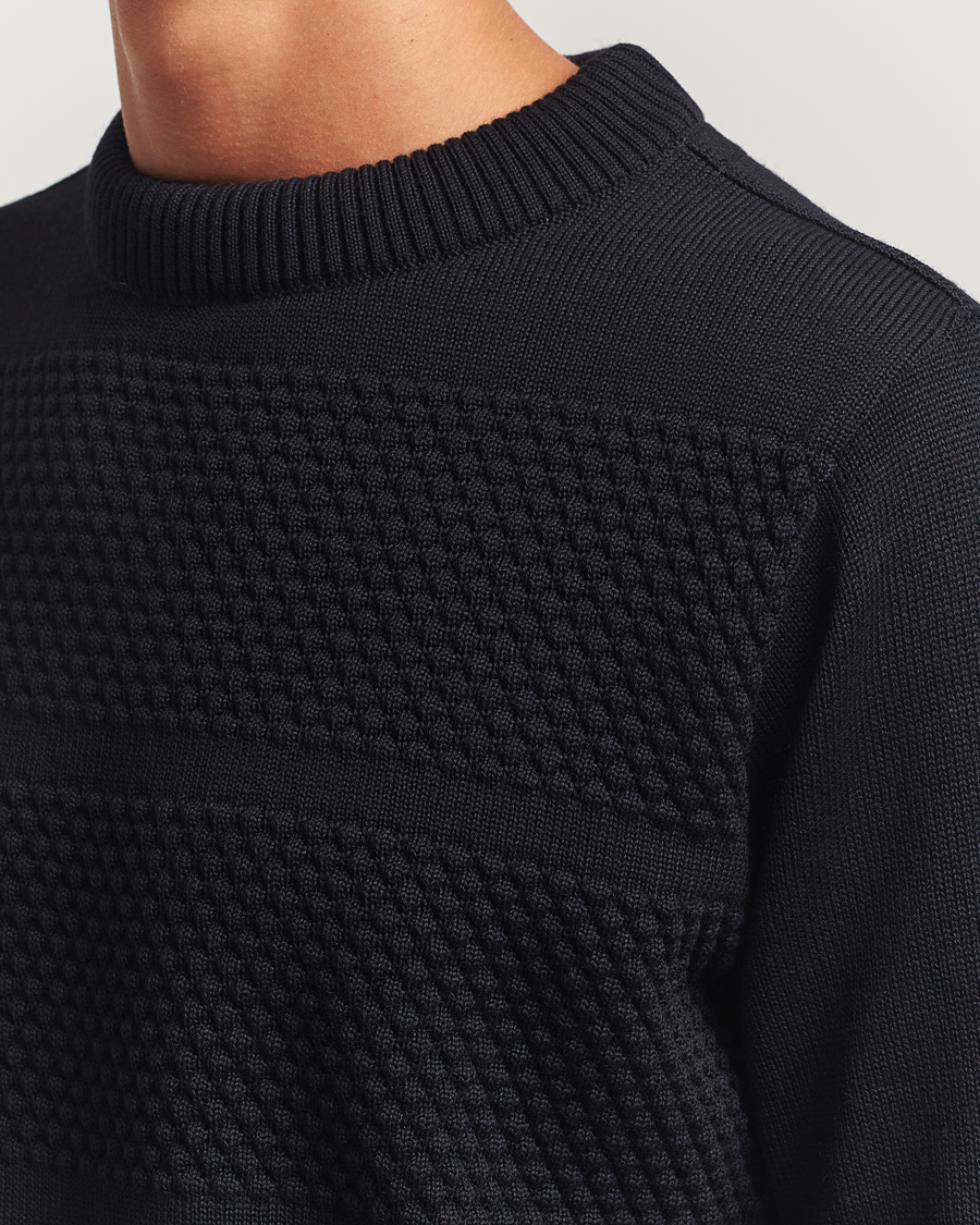 Herren | Pullover | S.N.S. Herning | Fisherman Wool Crew Neck Navy