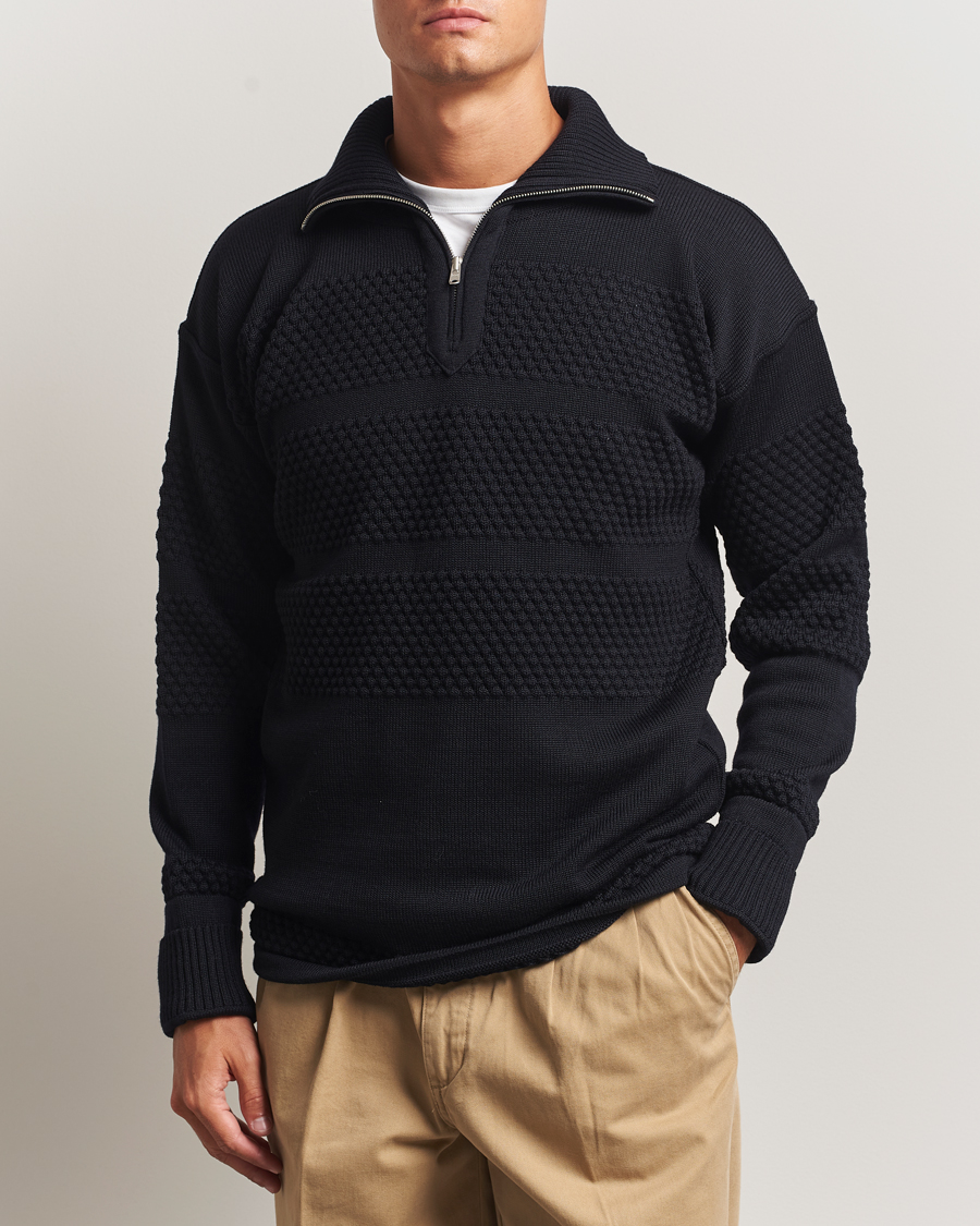 Herren | Pullover | S.N.S. Herning | Fisherman Short Zip Navy Blue