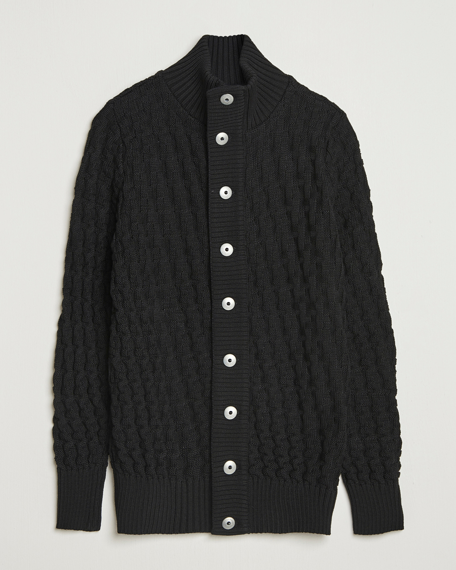 Herren | Pullover | S.N.S. Herning | Stark Wool Cable Cardigan Black