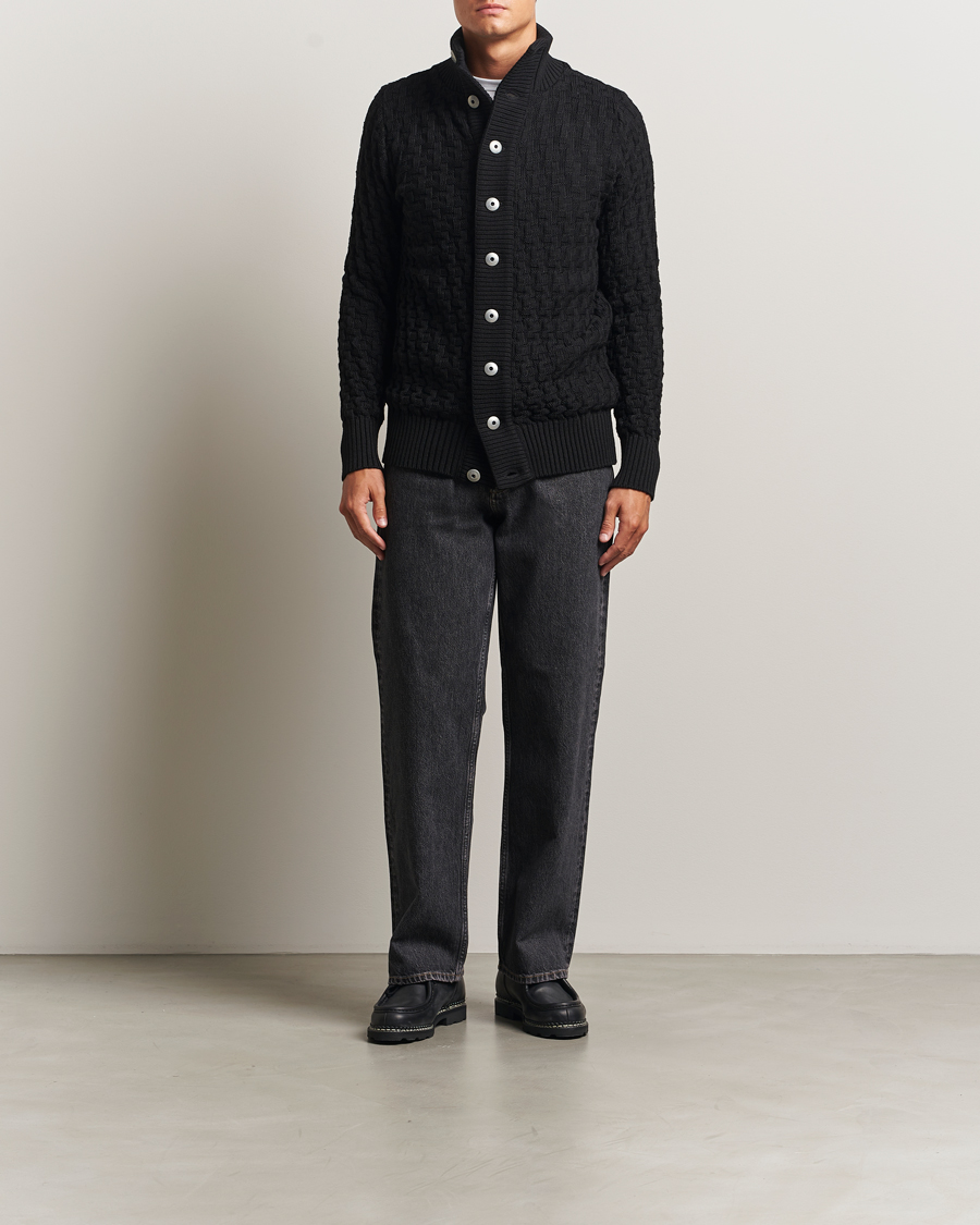 Herren | Pullover | S.N.S. Herning | Stark Wool Cable Cardigan Black