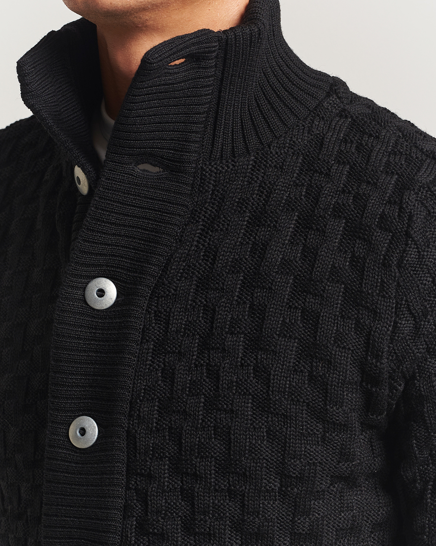 Herren | Pullover | S.N.S. Herning | Stark Wool Cable Cardigan Black