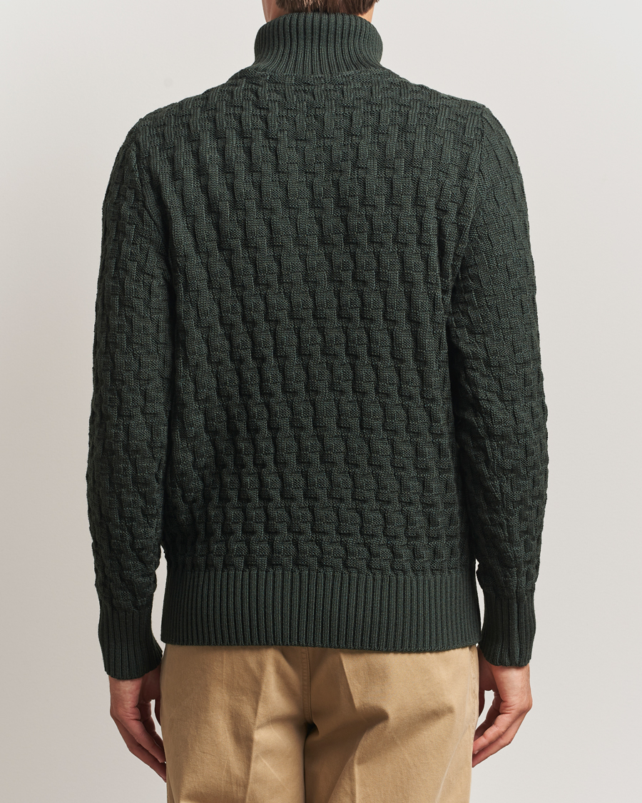 Herren | Pullover | S.N.S. Herning | Stark Wool Cable Cardigan Dark Forest Green