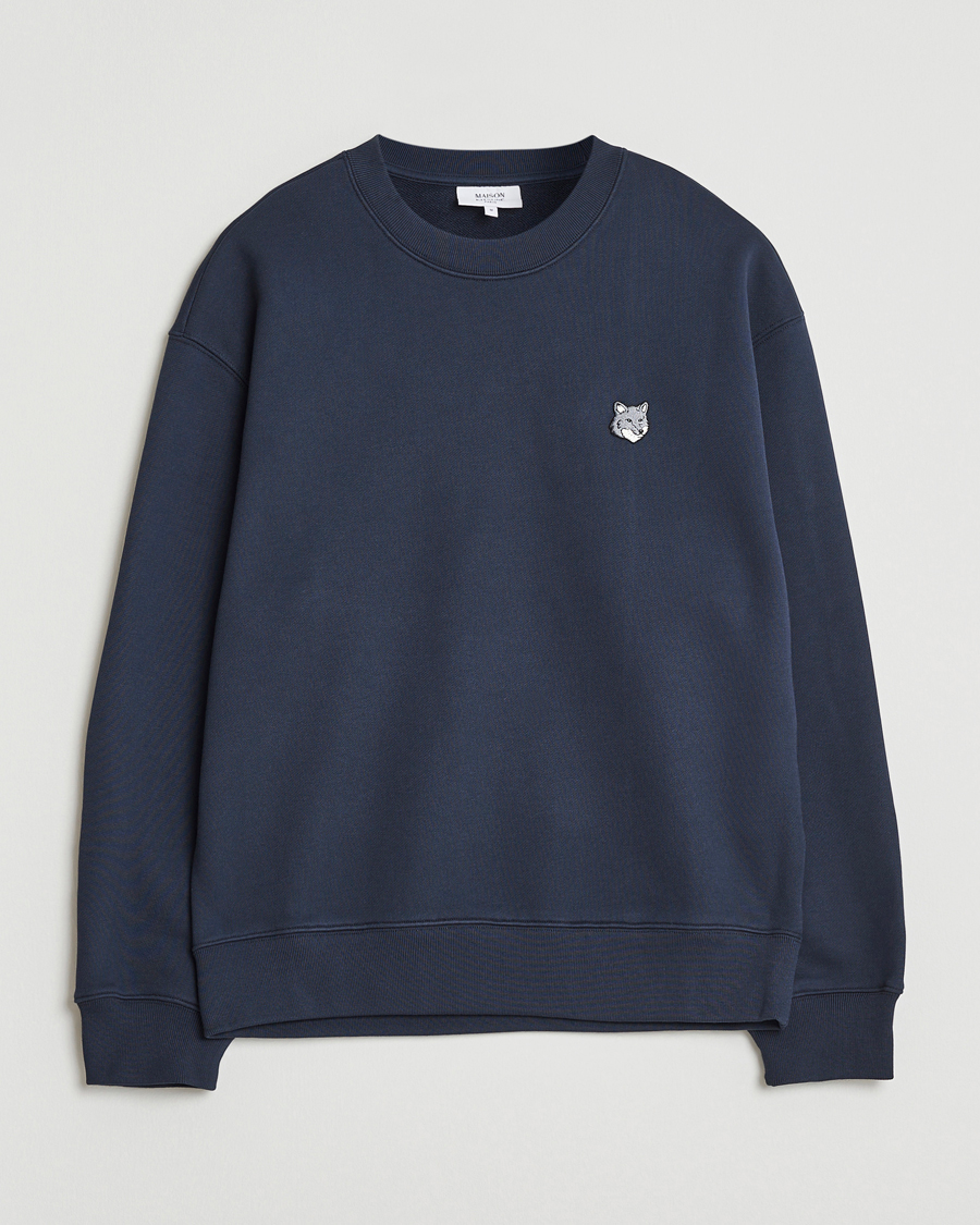Herren | Pullover | Maison Kitsuné | Grey Fox Head Sweatshirt Classic Navy