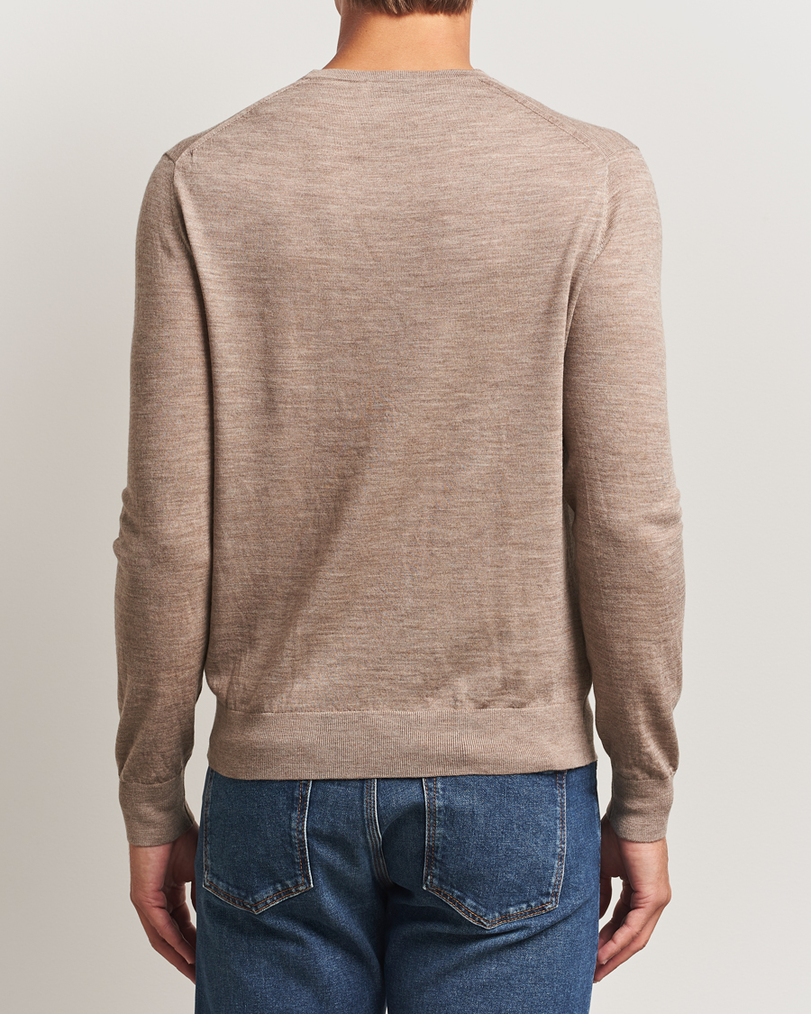 Herren | Pullover | Tiger of Sweden | Connor Extra Fine Merino Crew Neck Pullover Beige Melange